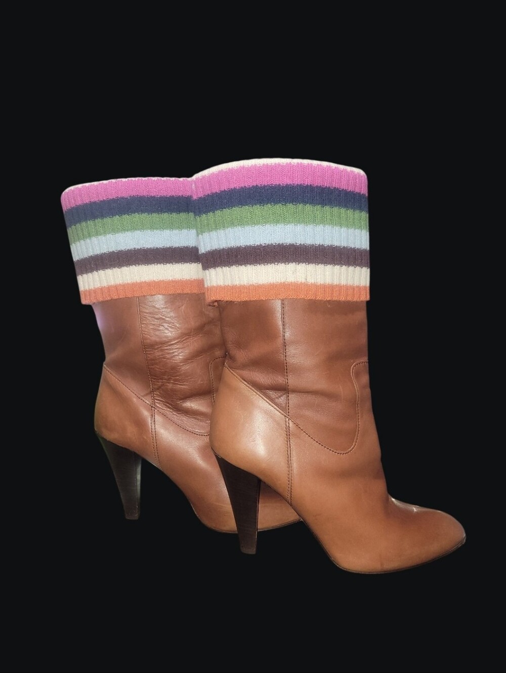 Coach "Monika" Legacy High Heel Leather Boots